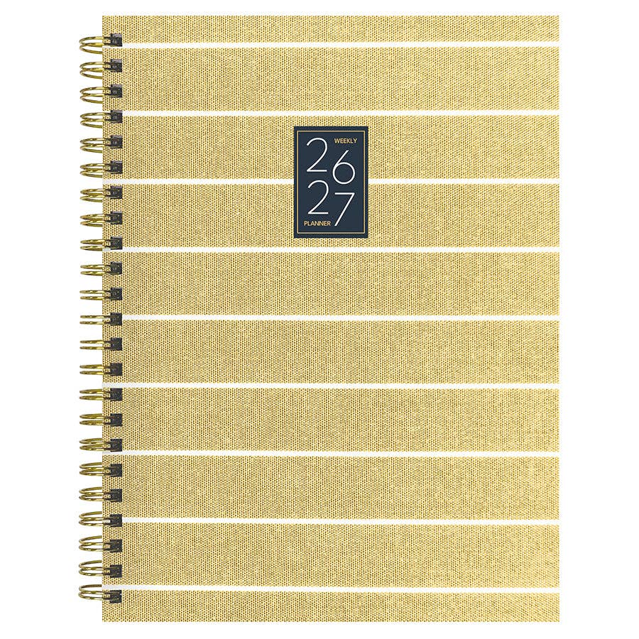 July 2026 - June 2027 Yellow Linen Weekly Monthly Planner