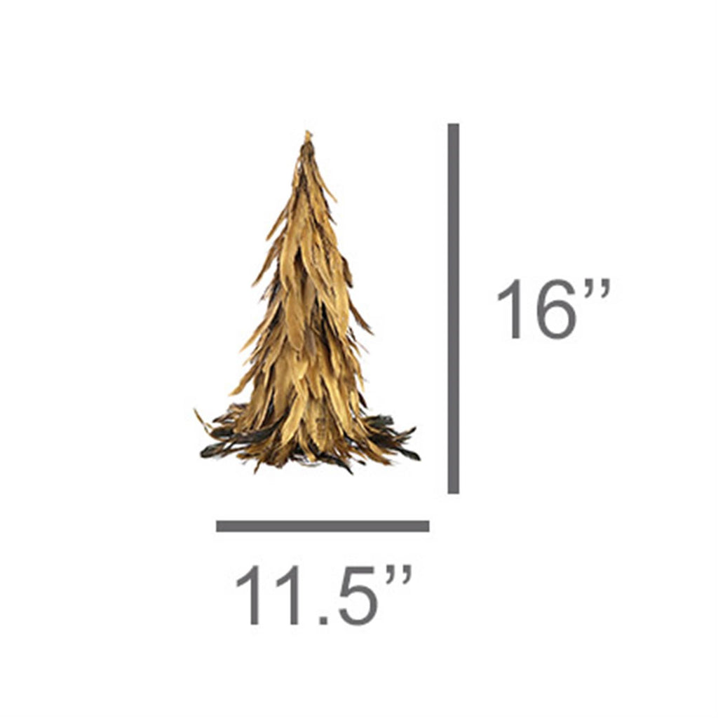 HomArt - Feather Tree - Sm - Gold Luster
