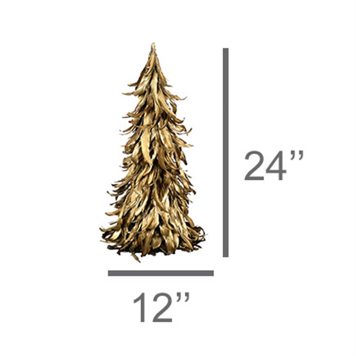 HomArt - Feather Tree - Lrg - Gold Luster