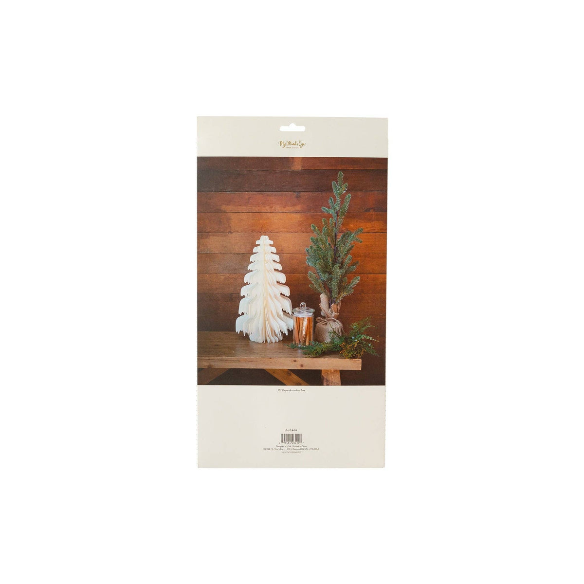 My Mind’s Eye - GLD908 - Golden Holiday Large Paper Tree Decor