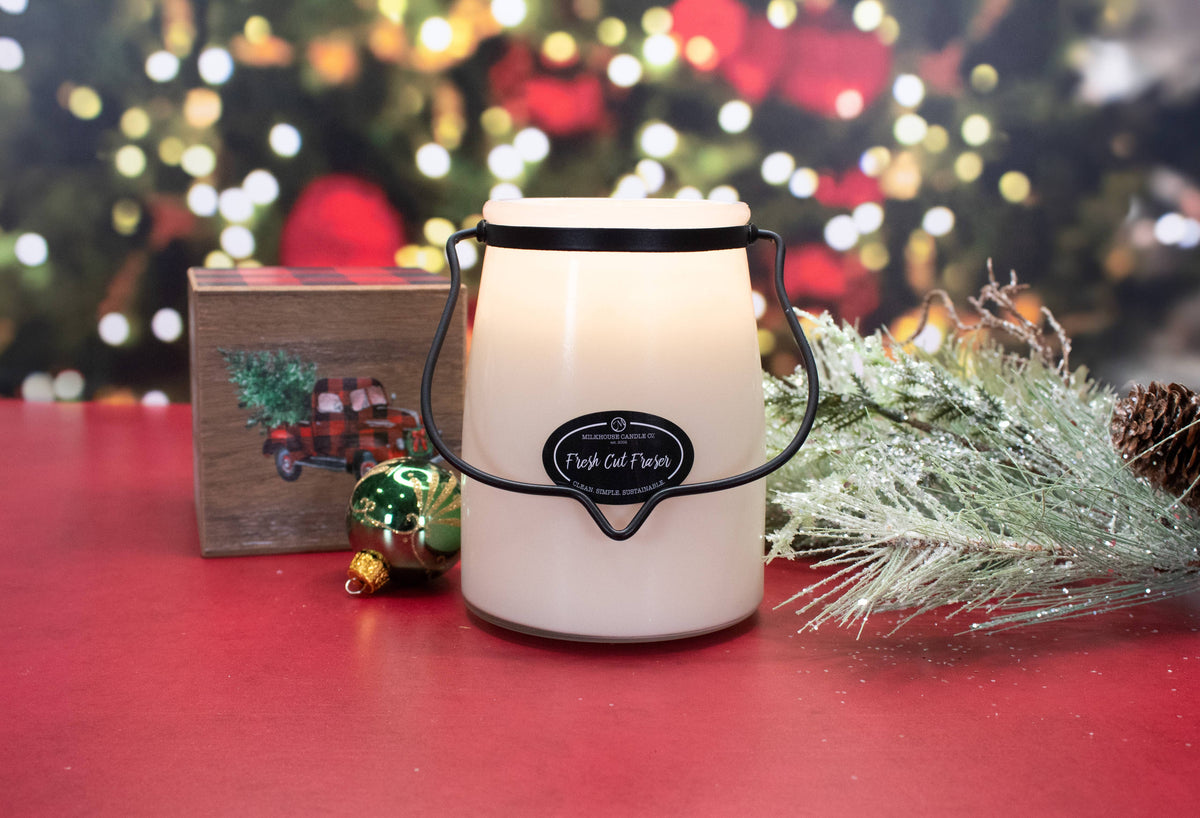 Milkhouse Candle Company - 22 oz Butter Jar Candle: Fresh Cut Fraser