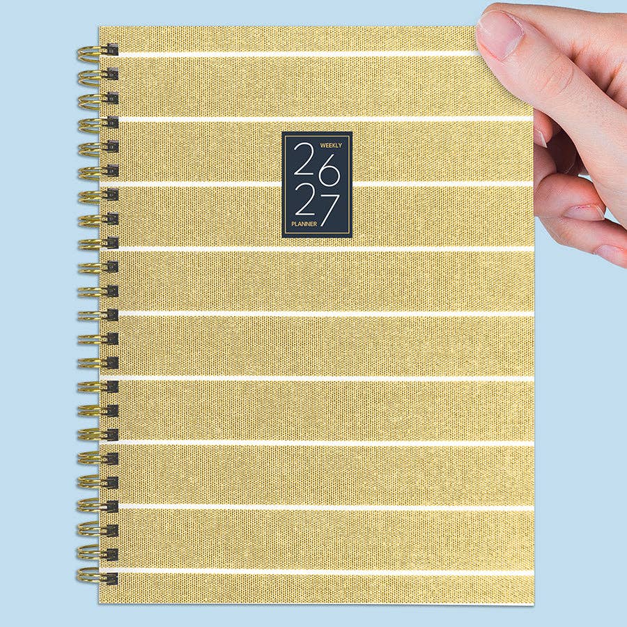 July 2026 - June 2027 Yellow Linen Weekly Monthly Planner