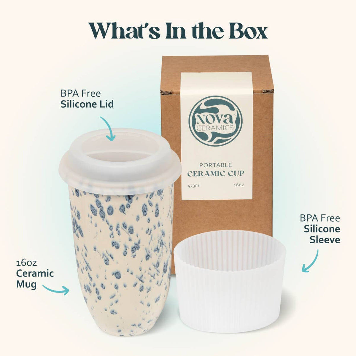 Nova Ceramics Travel Mugs - Orchid Ceramic Travel Mug – 16oz, Halloween or Holidays