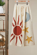 Mello. - Sun Moon Star Patch Wide Pants