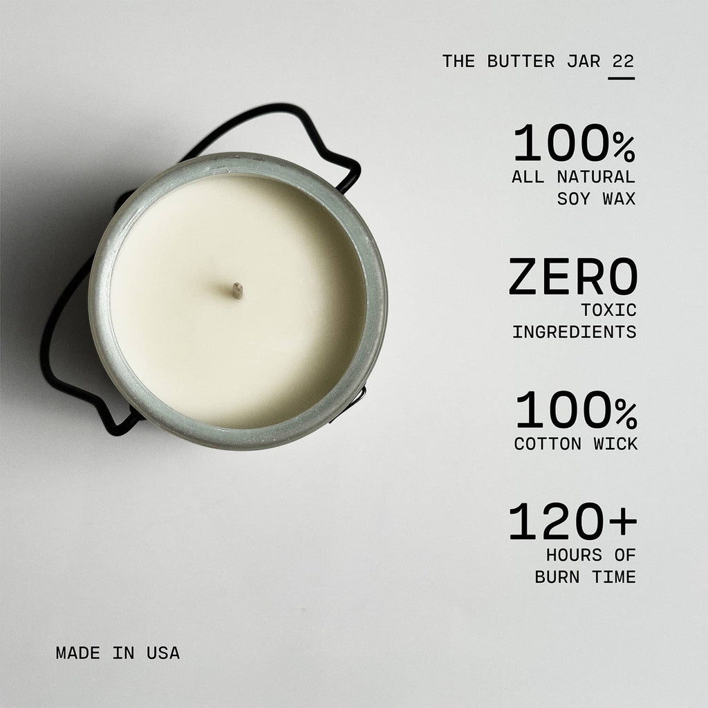 Milkhouse Candle Company - 22 oz Butter Jar Candle: Cinnamon Fireside