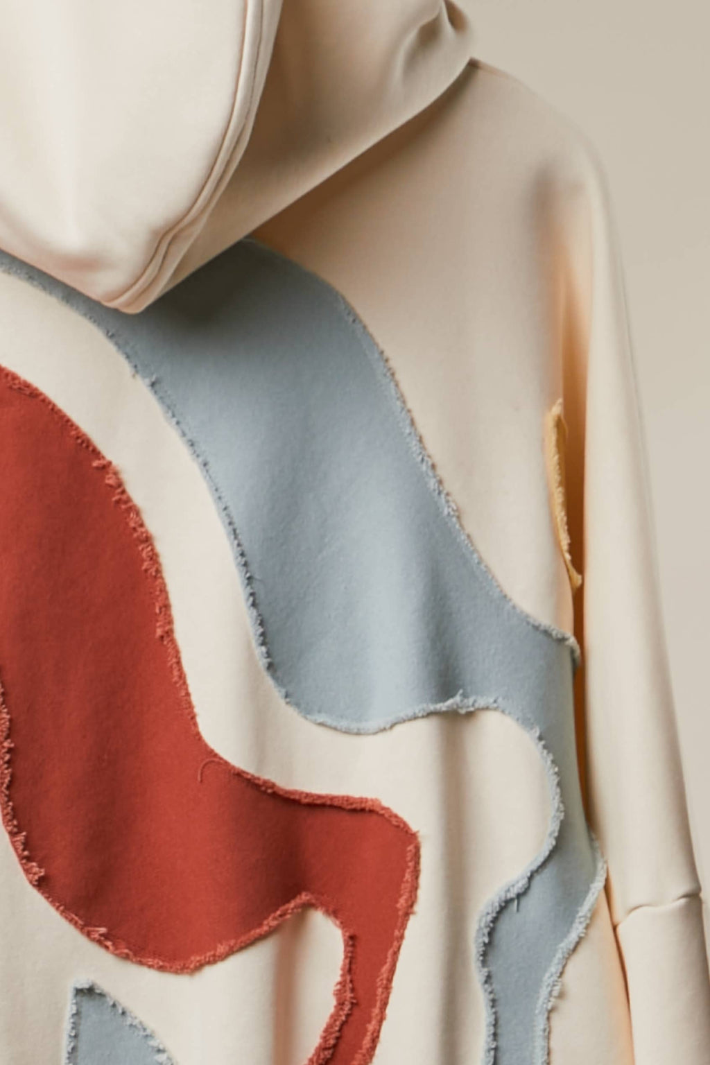 Mello. - Abstract Patch Hoodie with Kangaroo Pocket