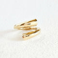 Brass ring wrap tapered adjustable handmade