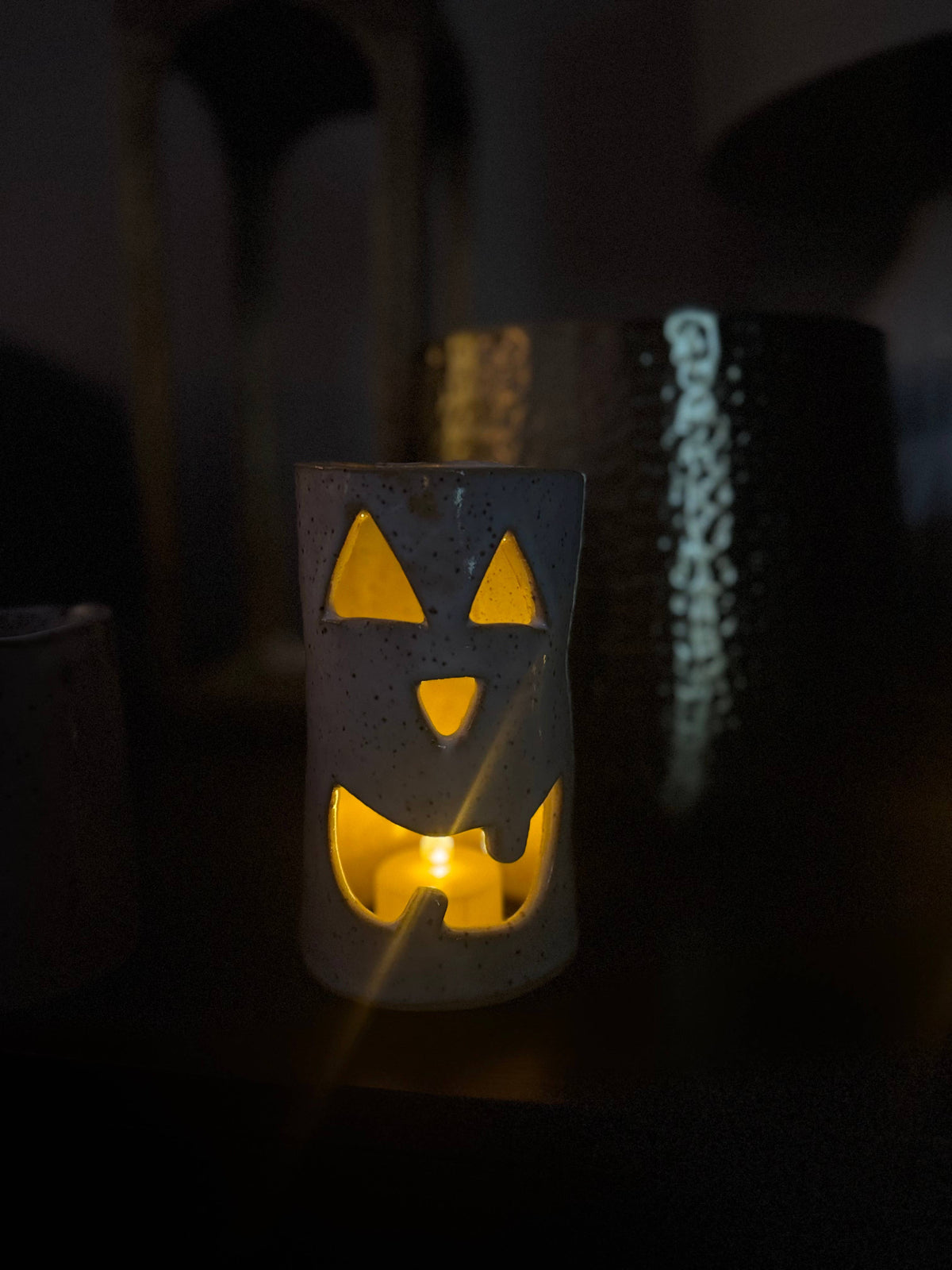 Mud & Maker - Jack o Lantern Luminary / Fall Candle / Handmade Fall Decor