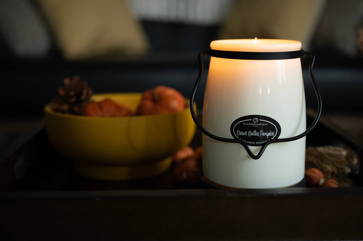 Milkhouse Candle Company - 22 oz Butter Jar Candle: Brown Butter Pumpkin
