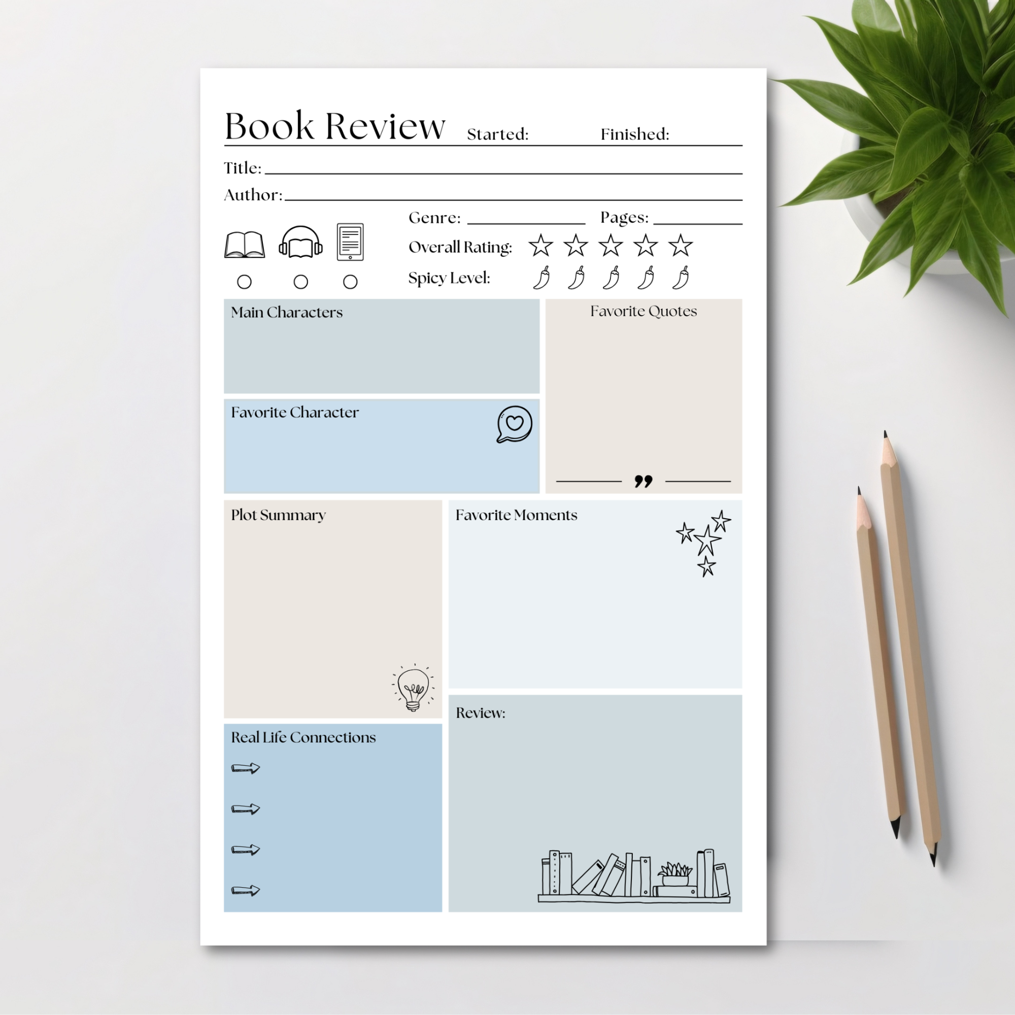 Book Club Book Review: 50-Page Notepad