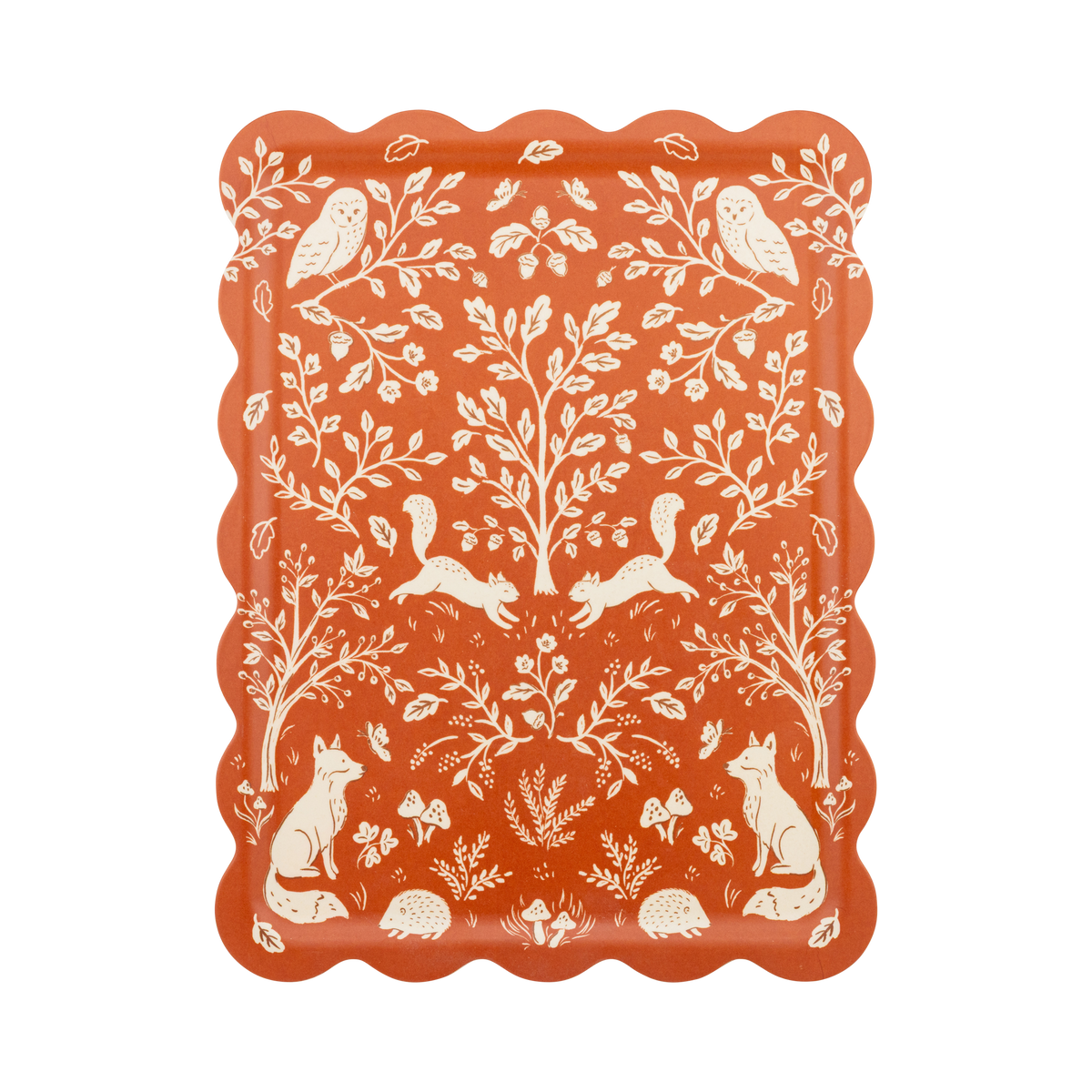 My Mind’s Eye - WDT1320 - Acorn Grove Scalloped Rectangle Bamboo Tray