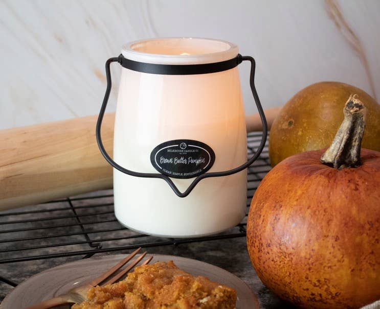 Milkhouse Candle Company - 22 oz Butter Jar Candle: Brown Butter Pumpkin