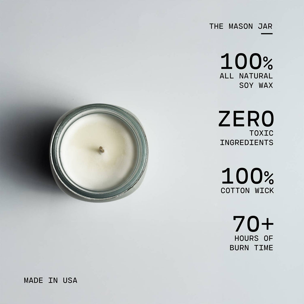 Milkhouse Candle Company - 13 oz Mason Jar Fall Candle: Caramel Corn