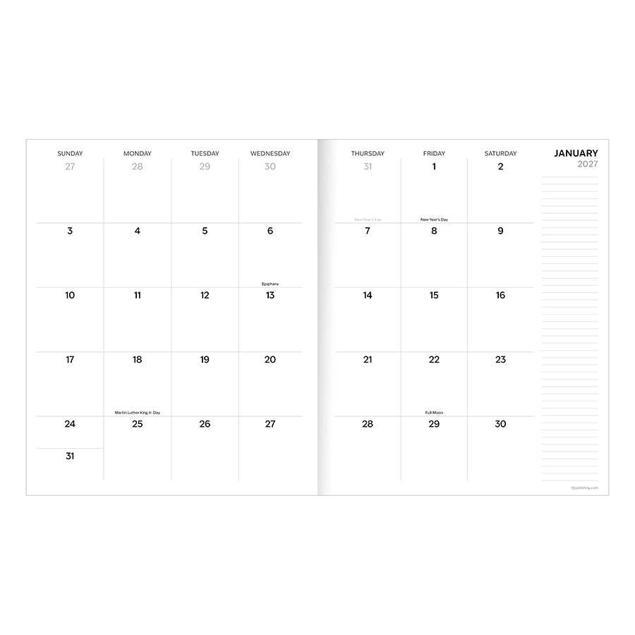 2027 Freshest Flowers Large Monthly Planner