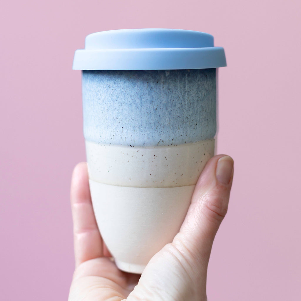 Nova Ceramics Travel Mugs - Cove Ceramic Travel Cup 12oz | Reusable Artisan Mug