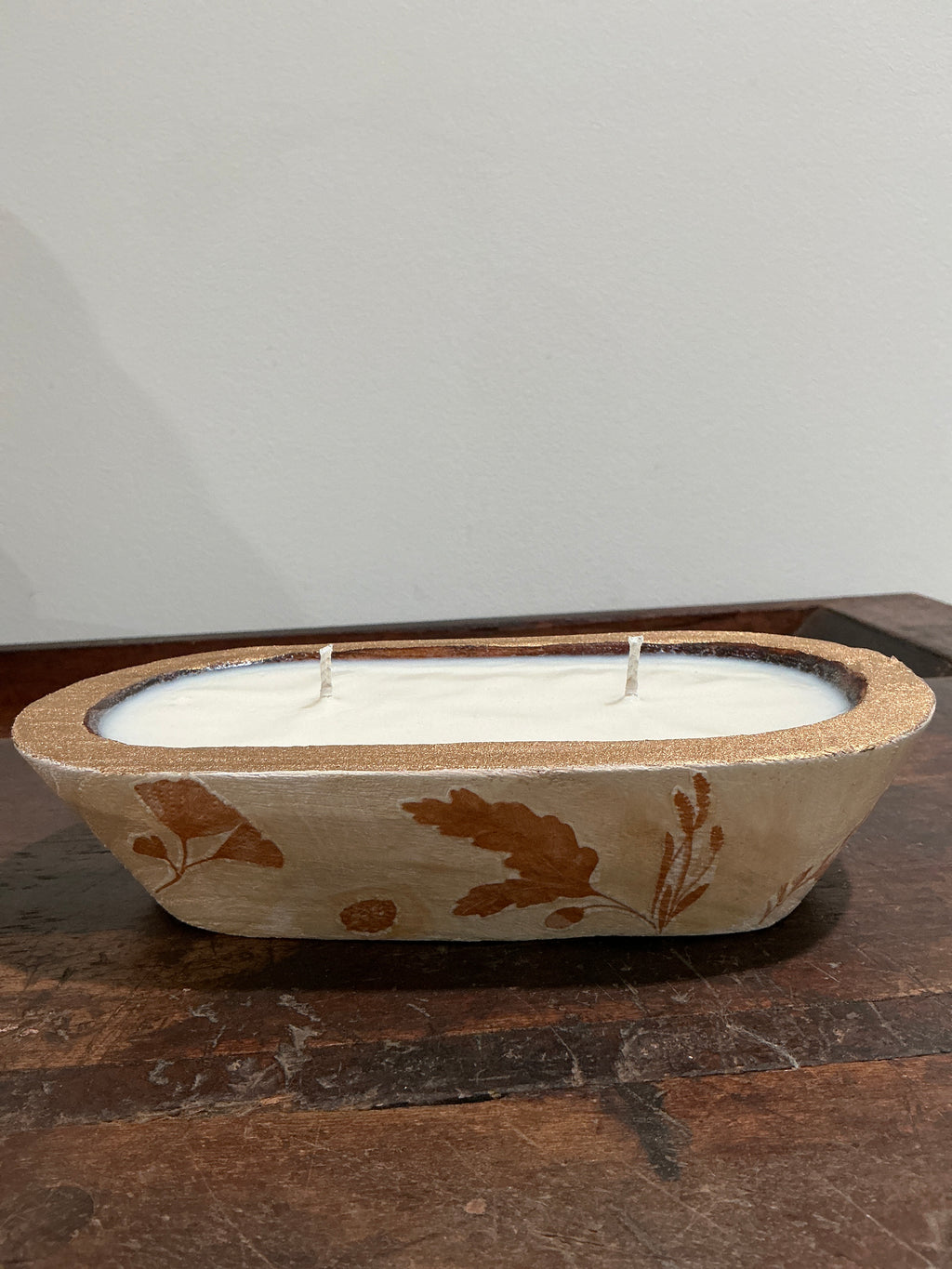 Fall Soy Dough-Bowl Candle- Gingerbread, Orange, Cinnamon.