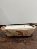 Fall Soy Dough-Bowl Candle- Gingerbread, Orange, Cinnamon.