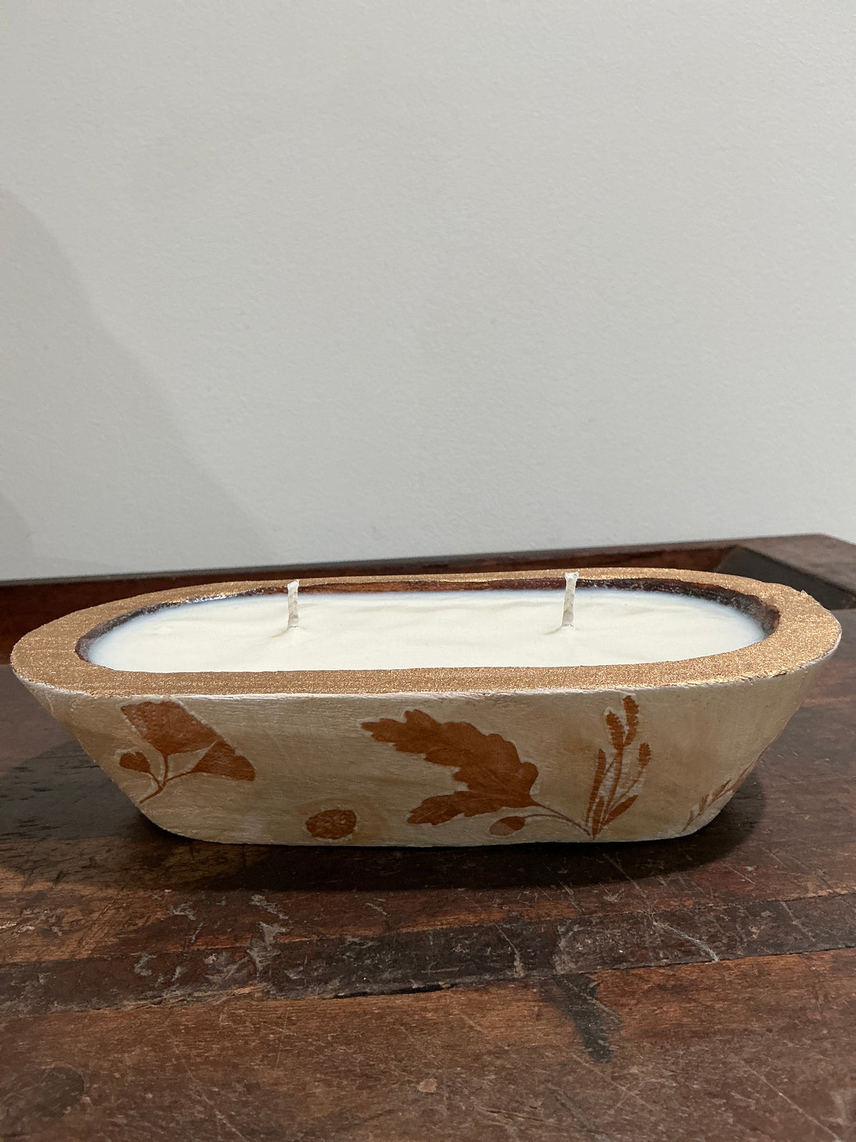 Fall Soy Dough-Bowl Candle- Gingerbread, Orange, Cinnamon.