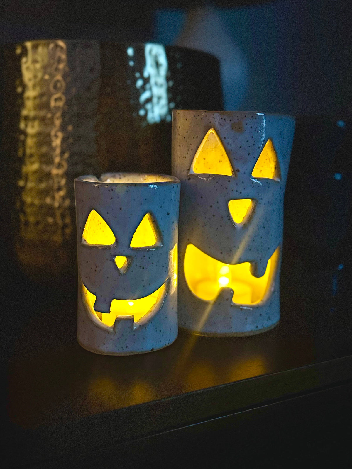 Mud & Maker - Jack o Lantern Luminary / Fall Candle / Handmade Fall Decor