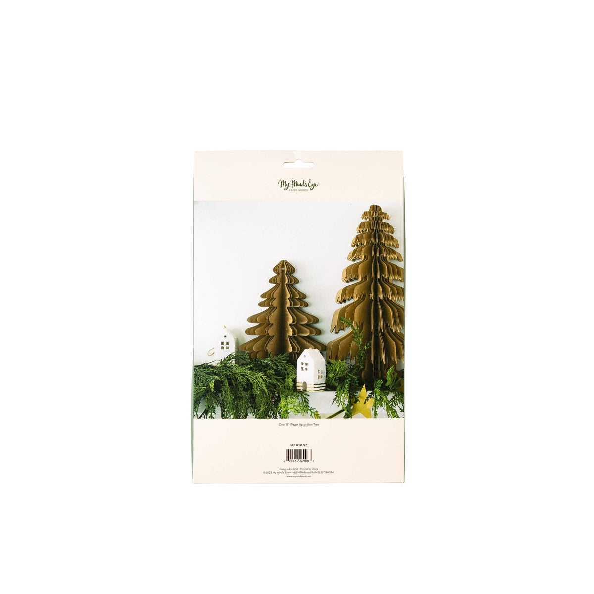 My Mind’s Eye - MEM1007 - Christmas Memories Medium Kraft Paper Tree Decor