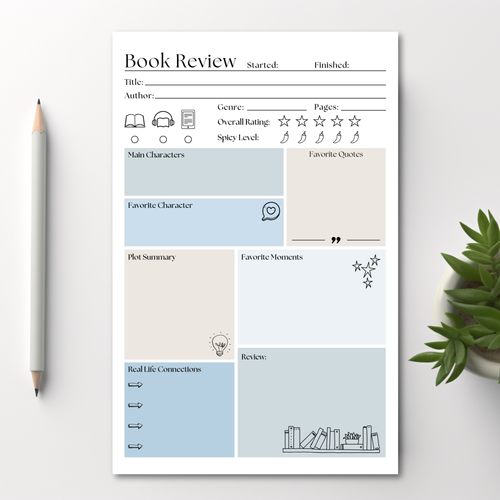 Book Club Book Review: 50-Page Notepad