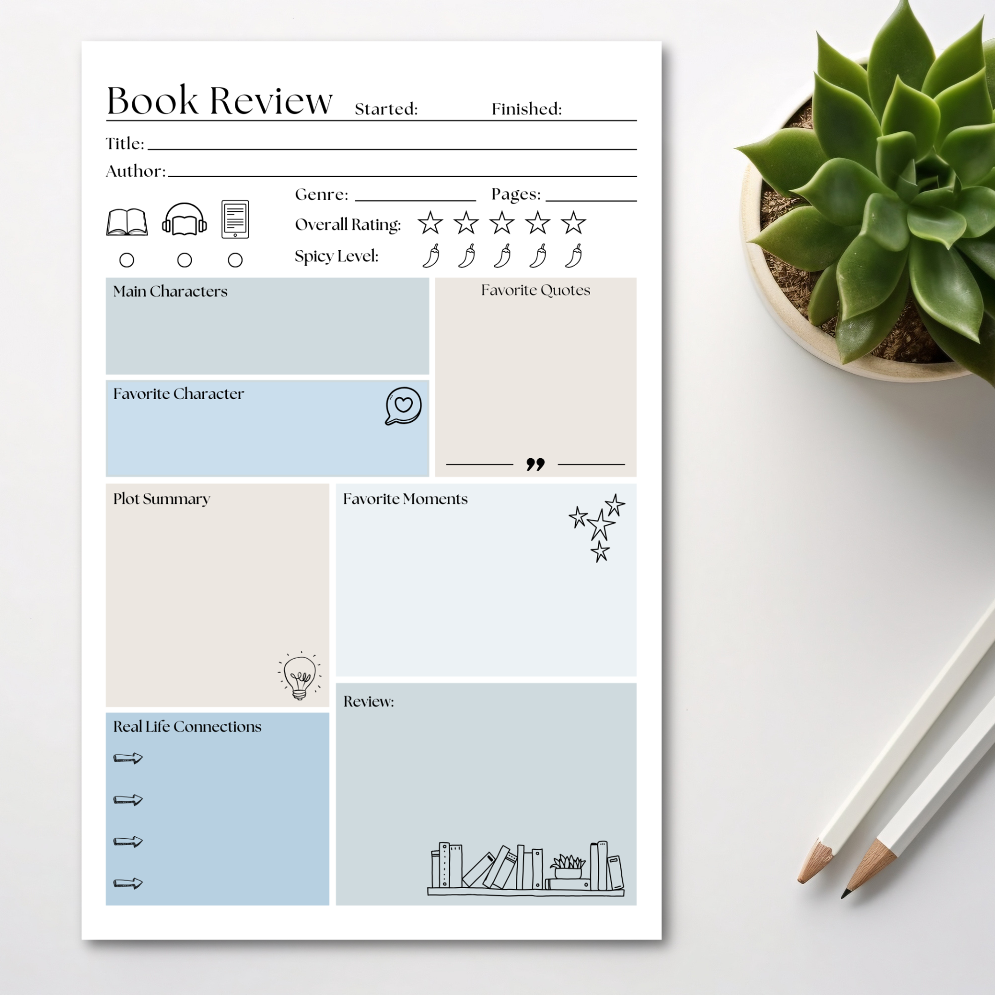 Book Club Book Review: 50-Page Notepad