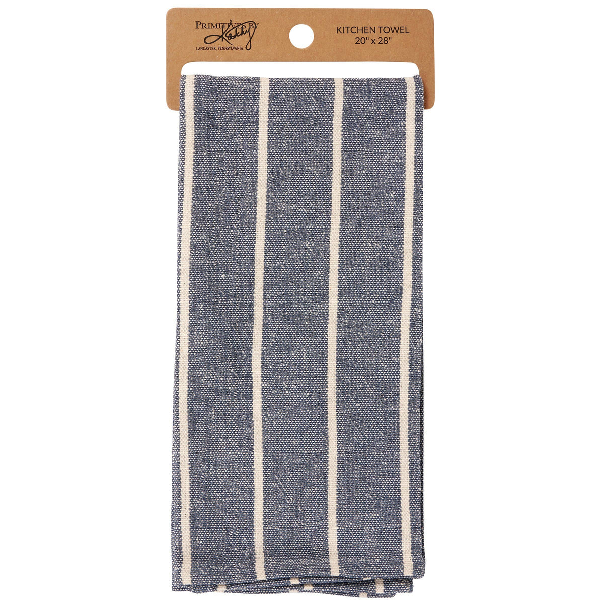 Primitives by Kathy - Blue Cream Stripe Kitchen Towel