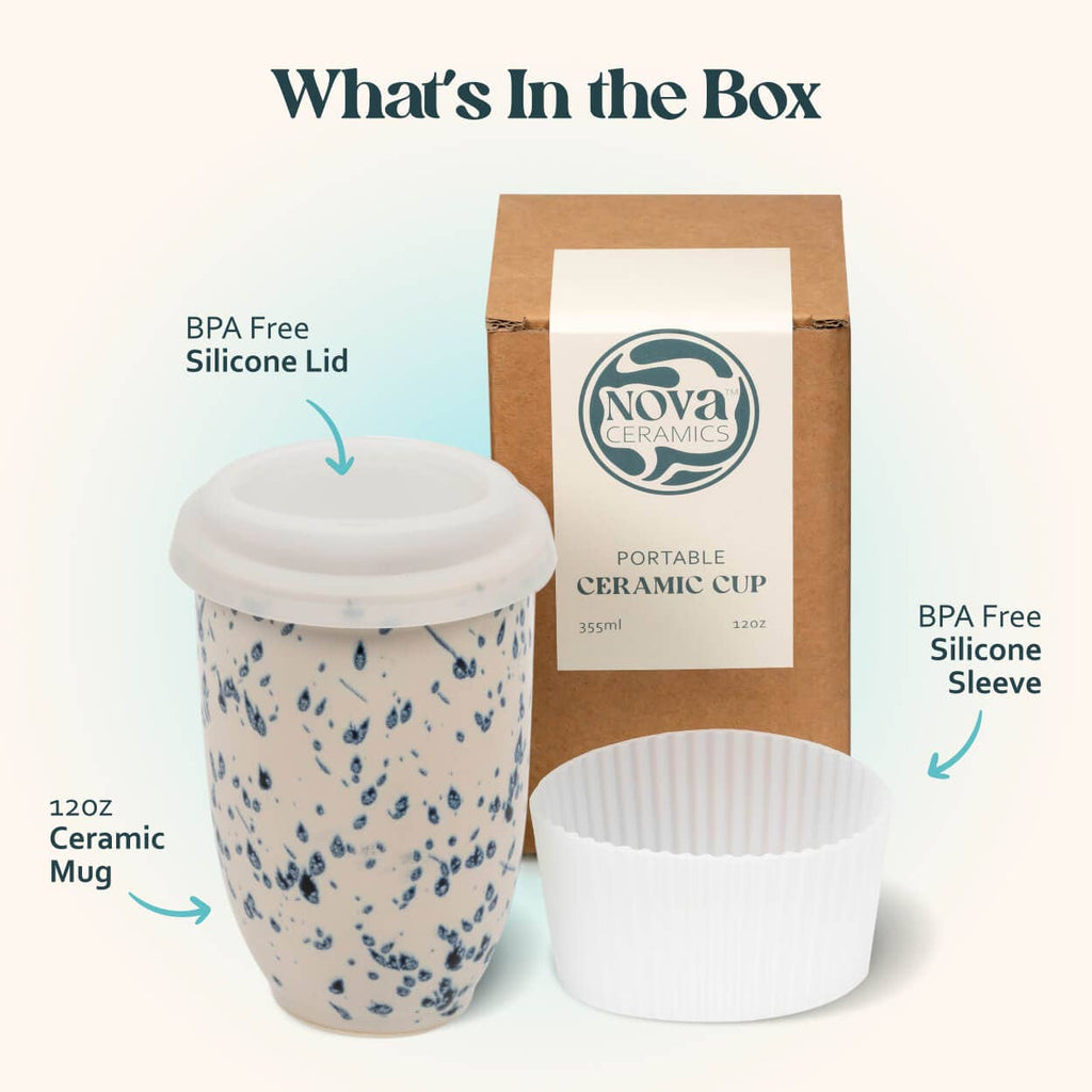 Nova Ceramics Travel Mugs - Orchid Ceramic Travel Mug – Gift Shop Favorites