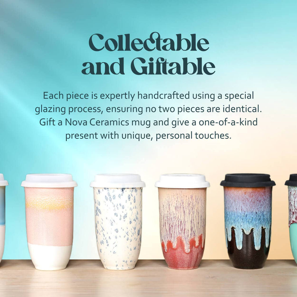 Nova Ceramics Travel Mugs - Orchid Ceramic Travel Mug – 16oz, Halloween or Holidays